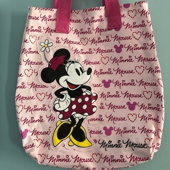𝅺Disney Mini Mouse Fabric Tote Bag, Very Nice Condition - Picture 1 of 4